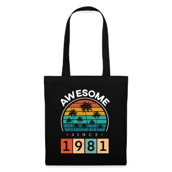 1981 Anniversaire Naissance Année de naissance millésime - Sac en tissu - noir - Devant