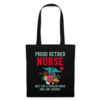 Geschenke für pensionierte Krankenschwestern, genau wie normale Krankenschwestern W - Stoffbeutel - Schwarz - Vorne