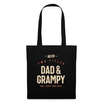 I Have Two Titles Dad & Grampy Funny - Tote Bag - black - Front