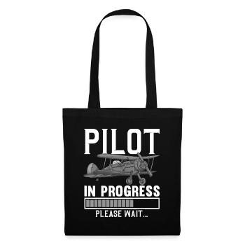 Pilot Art Männer Frauen Airline Future Pilot Aviationp - Stoffbeutel - Schwarz - Vorne