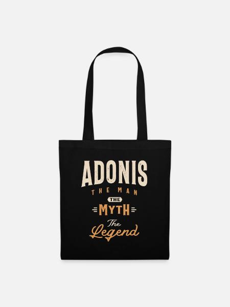 Adonis Personalized Name - Funny Adonis - Tote Bag - black