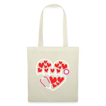 Stethoscope Heart Valentines Day Registered Nurse - Tote Bag - nature - Front