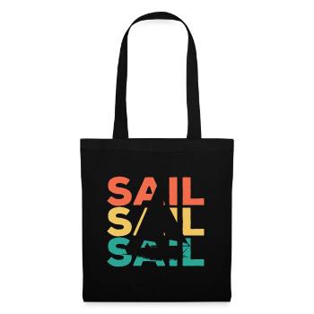 Cadeau de voile rétro vintage pour les marins et les skippersv - Sac en tissu - noir - Devant