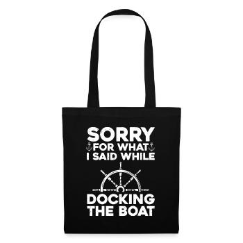 Funny Boating For Men Women Docking The Boat Capta - Tote Bag - black - Front