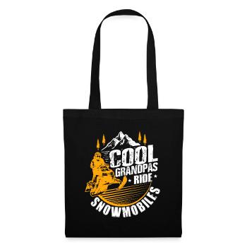 Mens Cool Grandpas Ride Motoneiges Cadeau Funny Sno - Sac en tissu - noir - Devant