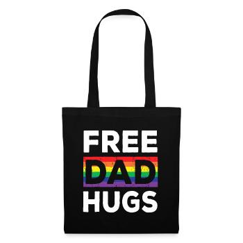 Free dad hugs with rainbow and transgender flag he - Tote Bag - black - Front