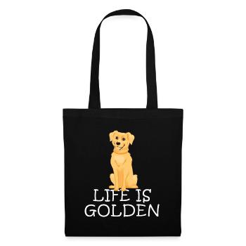 Life Is Golden Retriever Doggoldadorgolden retriev - Tote Bag - black - Front