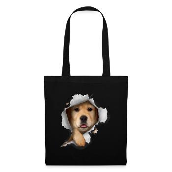 Tshirt Golden Retriever, Chemise Golden Dog, Dog Tsh - Sac en tissu - noir - Devant