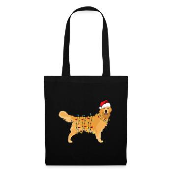Weihnachten Golden Retriever Frohes Neues Jahr Geschenk für - Stoffbeutel - Schwarz - Vorne