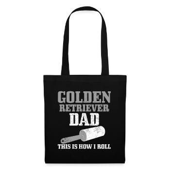 Hommes Golden Retriever Papa Chien Cheveux Drôle Golden Re - Sac en tissu - noir - Devant