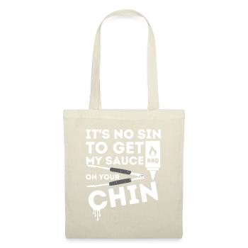It's No Sin To Get My Sauce Funny BBQ Smoker Barbe - Tote Bag - nature - Front