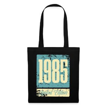 1985 Geboren Geburtstag Geburtsjahr - Stoffbeutel - Schwarz - Vorne