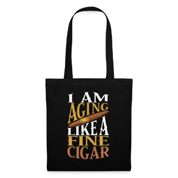 Je vieillis comme de beaux cigares pour fumer un cigare sm - Sac en tissu - noir - Devant