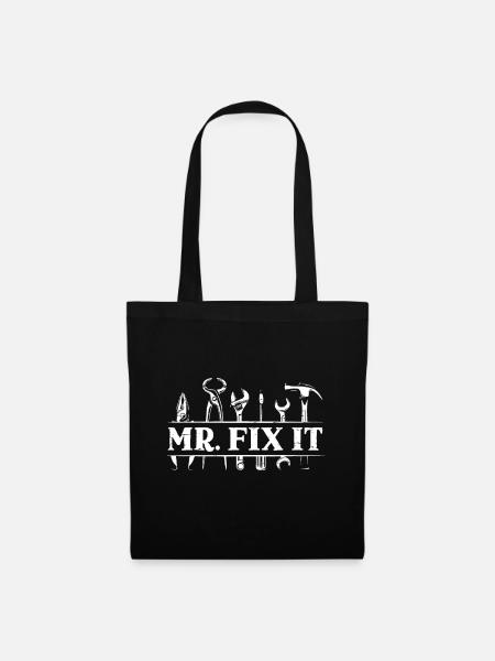 Mens Mr. Fix It voor een klusjesman - Stoffen tas - zwart