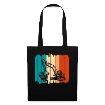 Excavatrice - Sac en tissu - noir - Devant