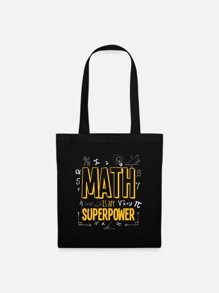 Lustige Mathe ist mein Superpower Algebra Liebhaber STEAM Gi - Stoffbeutel - Schwarz