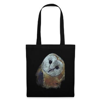 Barn Owl Painting Owl Artcountryestheticfigurative - Tote Bag - black - Front