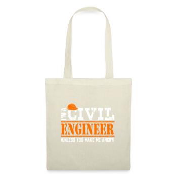 Funny Civil Engineers TShirt I'm A Crazy Civil Eng - Stoffbeutel - Natur - Vorne