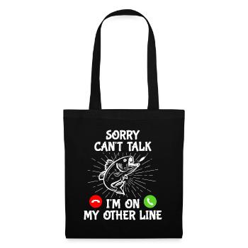Funny Fishing I'm On My Other Line Fisherman Bass - Tote Bag - black - Front
