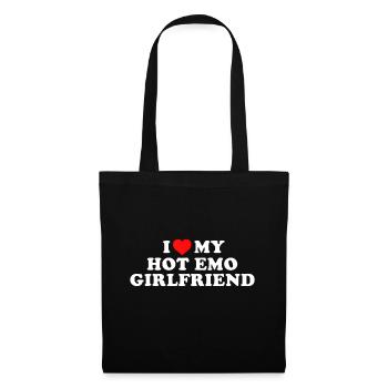 I Love My Hot Emo Girlfriendrelationshipimessagehu - Tote Bag - black - Front