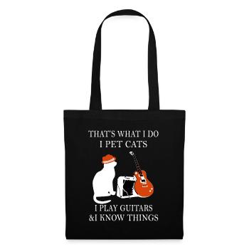 That’s What I Do I Pet Cats I Play Guitars And I K - Tote Bag - black - Front