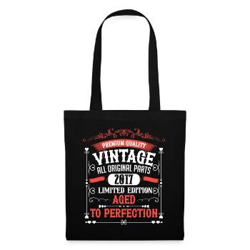 2017 Geburtsjahr Geboren Geburtstag Vintage - Stoffbeutel - Schwarz - Vorne