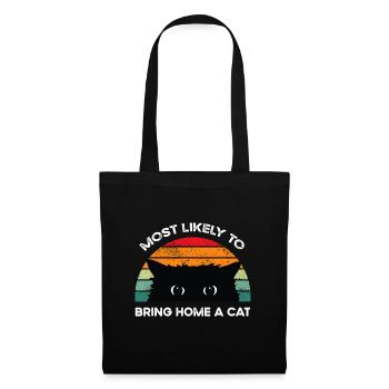 Les plus susceptibles de ramener à la maison un chat, de charmants amoureux des chats - Sac en tissu - noir - Devant