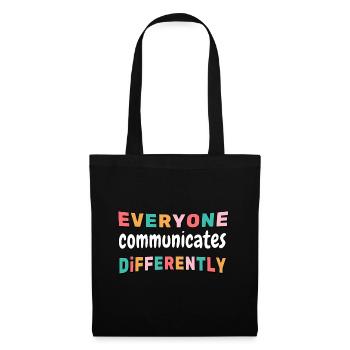 Special Needs Everyone Communicates Differentlyedu - Tote Bag - black - Front