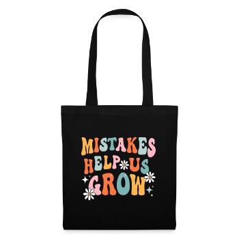 Groovy Growth Mindset Positive Retro Teacher Back - Stoffbeutel - Schwarz - Vorne