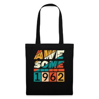 1962 Anniversaire Naissance Année de naissance millésime - Sac en tissu - noir - Devant