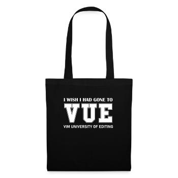 VIM University of Editing Wish I Could Exit VIM - Stoffbeutel - Schwarz - Vorne