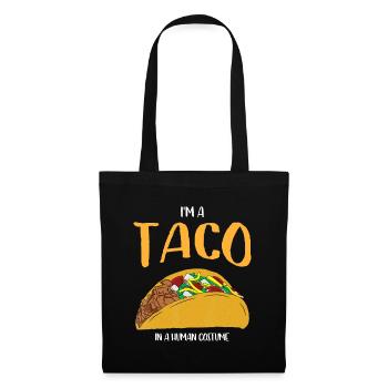 Ich bin ein Taco in einem Menschenkostüm Halloween Cosplay Ea - Stoffbeutel - Schwarz - Vorne