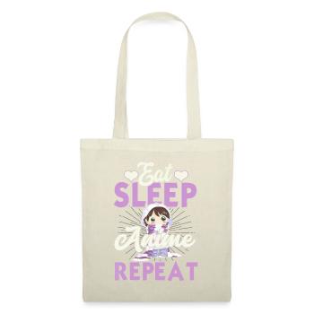 Eat Sleep Anime Repeat Japanese Manga Lover Cospla - Stoffbeutel - Natur - Vorne