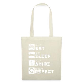 Eat Sleep Anime Repeat Japanese Manga Lover Cospla - Stoffbeutel - Natur - Vorne