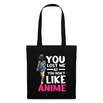 You Lost Me Anime, Manga Cosplay Otaku Gift Anime - Tote Bag - black - Front