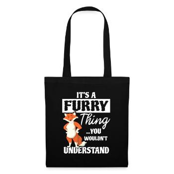 Furry Fandom Furries, Cute Animal Cosplay Costumei - Tote Bag - black - Front