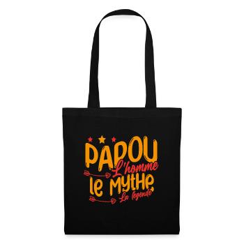 Grand-Père Papou l'Homme le Mythe la Légende - Sac en tissu - noir - Devant