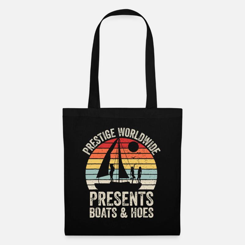 Vintage Retro Prestige Worldwide präsentiert Boote und - Stoffbeutel - Schwarz