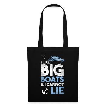 J’aime les gros bateaux et je ne peux pas mentir bateau de croisière - Sac en tissu - noir - Devant