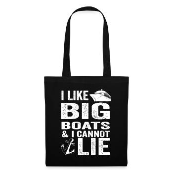 J’aime les gros bateaux et je ne peux pas mentir drôle de croisière shi - Sac en tissu - noir - Devant