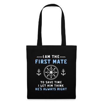 Premier lieutenant capitaine Je lui ai laissé penser qu’il est toujours gréé - Sac en tissu - noir - Devant
