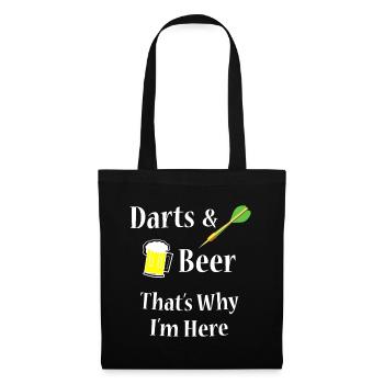 Darts Beer Funny pour Dart Playerdarts compétitionh - Sac en tissu - noir - Devant