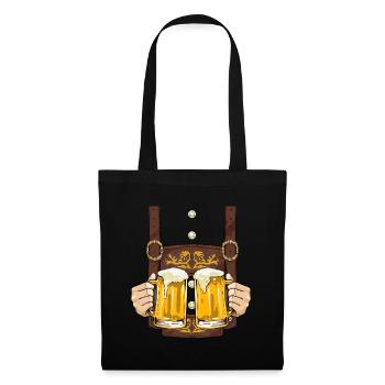 Lederhosen Costume Men Prost Beerhumorbeer women f - Tote Bag - black - Front