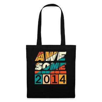 2014 Born Birthday Year of birth vintage - Tote Bag - black - Front