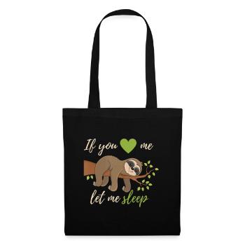 If you love me let me sleep nightgown with a funny - Tote Bag - black - Front
