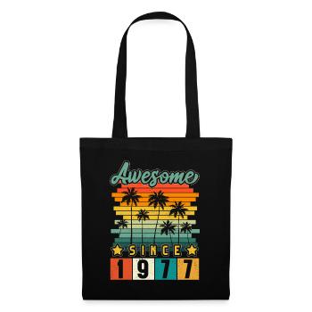 1977 Naissance Anniversaire Année de naissance millésime - Sac en tissu - noir - Devant