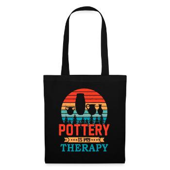 Retro Sunset Design Pottering Gift for Funny Potte - Tote Bag - black - Front