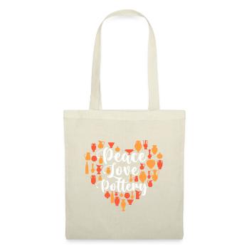 Peace Love Pottery - Céramique Ceramicist Craft Art - Sac en tissu - nature - Devant