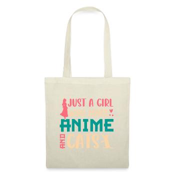 Nur ein Mädchen, das Anime liebt und japanische Mang Katzen liebt - Stoffbeutel - Natur - Vorne