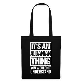 Une chose albanaise que vous ne comprendriez pas Albanie - Sac en tissu - noir - Devant